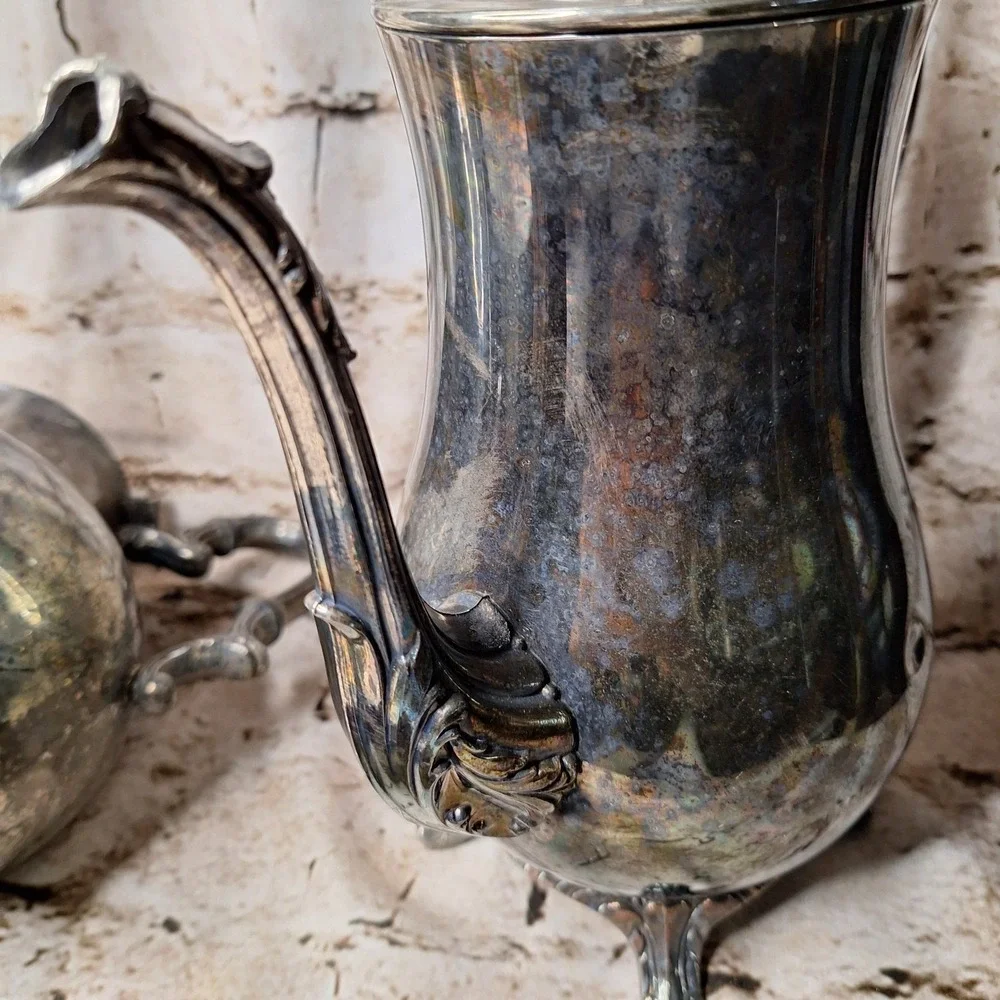 Vintage Silverplate Tea Service One 9
